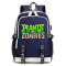 Рюкзак Растения против зомби (Plants vs Zombies) синий с USB-портом №3