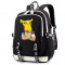 Рюкзак Эш и Пикачу (Pokemon) черный с USB-портом №8