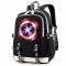 Рюкзак Первый мститель (Captain America) черный с USB-портом №5