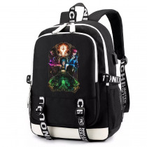 Рюкзак Аркейн (League of Legends) черный с USB-портом №10