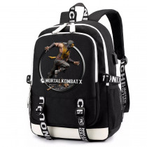 Рюкзак Мортал комбат (Mortal Kombat) черный с USB-портом №4
