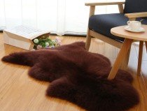 Шерстяной ковер коричневый (70х100см) 