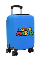 Чехол на чемодан S - Марио (Mario) синий №1