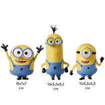 Миниатюрные фигурки миньонов из мультфильма "Гадкий Я" (3 шт)