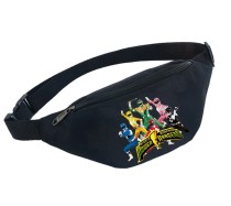 Поясная сумка Могучие рейнджеры черная №1