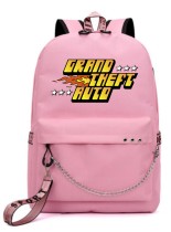 Рюкзак ГТА - Grand Theft Auto розовый с цепью №1