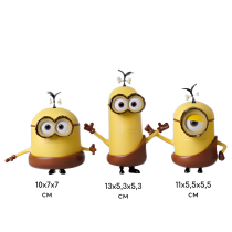 Мини-фигурки миньонов - аборигенов из мультфильма "Гадкий Я" (3 шт)