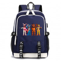 Рюкзак ФНАФ (Five Nights at Freddys) синий с USB-портом №2