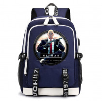 Рюкзак Хитмен (Hitman) синий с USB-портом №1