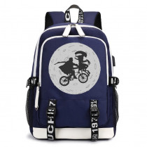 Рюкзак Инопланетянин (E.T. The Extra-Terrestrial) синий с USB-портом №2