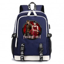 Рюкзак Обитель зла (Resident Evil) синий с USB-портом №2
