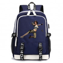 Рюкзак Лара Крофт (Tomb Raider) синий с USB-портом №2