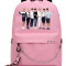 Рюкзак BTS розовый с цепью №4