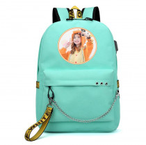 Рюкзак TWICE бирюзовый с цепью №2