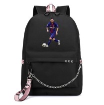 Рюкзак Лионель Месси (Lionel Messi) черный с цепью №1