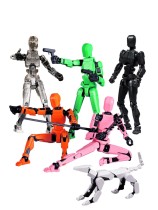 Набор из 6 подвижных дроидов и белым робо-псом