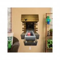 Наклейка на стену Minecraft Mining pig 50см х 70см