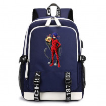 Рюкзак Леди Баг и Супер-Кот (Lady Bug) синий с USB-портом №3