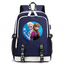 Рюкзак Анна и Эльза (Frozen) синий с USB-портом №3