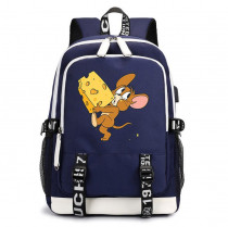 Рюкзак Мышонок Джерри (Tom and Jerry) синий с USB-портом №5