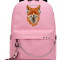 Рюкзак с Лисой (FOX) розовый с цепью №2