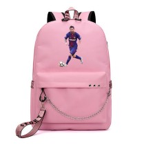 Рюкзак Лионель Месси (Lionel Messi) розовый с цепью №1