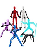 Набор из 6 подвижных дроидов и чёрным робо-псом