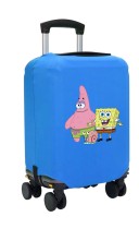 Чехол на чемодан M - Губка Боб (Sponge Bob) синий №1