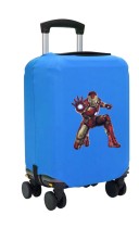 Чехол на чемодан M - Железный человек (Iron man) синий №1