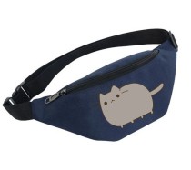 Поясная сумка Кот Пушин синяя №1