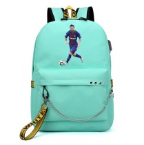 Рюкзак Лионель Месси (Lionel Messi) бирюзовый с цепью №1