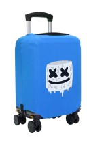Чехол на чемодан L - Маршмэллоу (Marshmello) синий №1