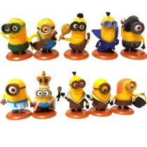 Набор Миньонов в костюмах на подставках (10шт)