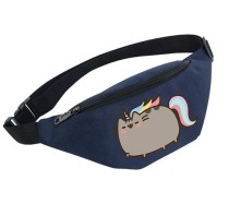 Поясная сумка Кот Пушин синяя №2