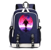 Рюкзак Смерть - Кот в сапогах (Puss in Boots) синий с USB-портом №1