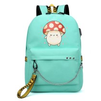 Рюкзак мухомор бирюзовый с цепью №1