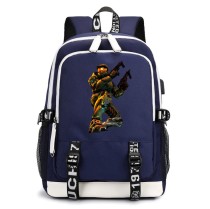 Рюкзак Мастер Чиф (HALO) синий с USB-портом №3