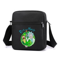 Сумка через плечо Рик и Морти в портале (Rick and Morty) черная №6