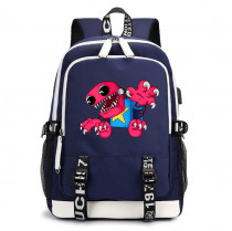 Рюкзак Поппи Плейтайм (Poppy Playtime) синий с USB-портом №1