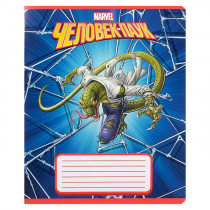 Тетрадь 12 листов линейка «MARVEL. Человек паук», обложка мелованный картон, 5 видов, МИКС