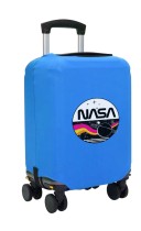 Чехол на чемодан L - Наса (NASA) синий №1