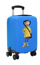 Чехол на чемодан S - Коралина (Coraline) синий №1