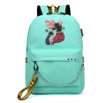 Рюкзак Чосо vs Итадори (Jujutsu Kaisen) бирюзовый с цепью №2