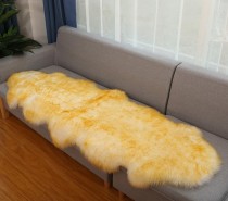 Шерстяной ковер желтый (70х200см)   