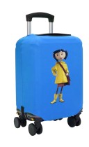 Чехол на чемодан M - Коралина (Coraline) синий №1