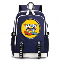 Рюкзак Капхед (Cuphead) синий с USB-портом №3