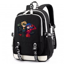 Рюкзак Леди Баг и Супер-Кот (Lady Bug) черный с USB-портом №4