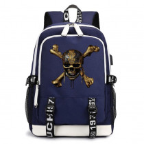 Рюкзак Пираты Карибского моря синий с USB-портом №1