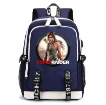 Рюкзак Лара Крофт (Tomb Raider) синий с USB-портом №3