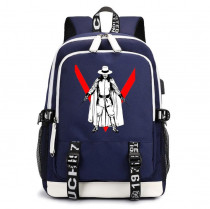 Рюкзак Гай Фокс (Vendetta) синий с USB-портом №2